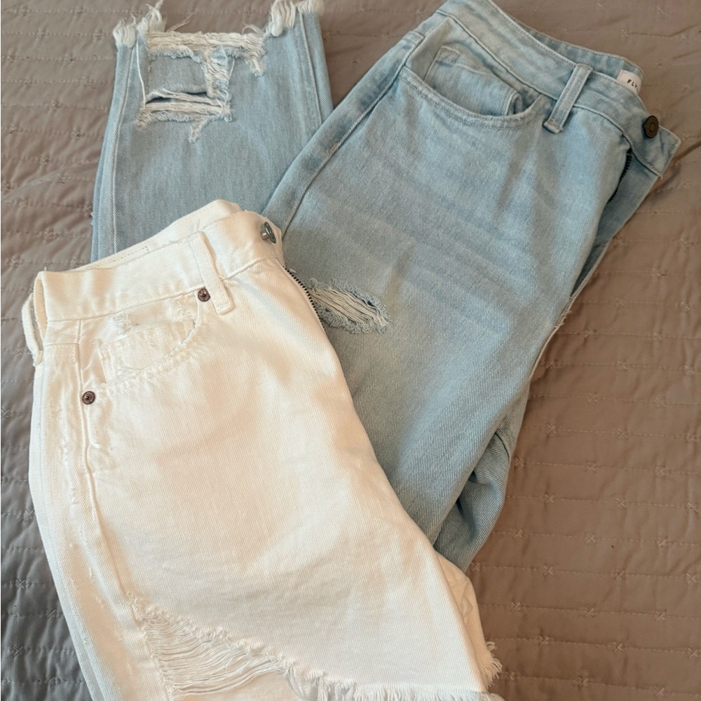 Flying monkey and American eagle Jean shorts pair bulk